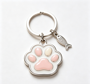 Custom Paw Metal Keychain Enamel Pet <b>Keyring</b> Zinc Alloy Dog Cat Souvenir Gift - Product Image 3