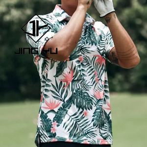 Polo de golf personnalisé par le fabricant avec votre propre marque, polo de haute qualité pour hommes, imprimé hawaïen pour la plage - Product Image 3
