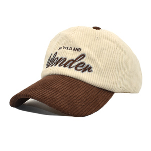 Corduroy Embroidered logo Outdoor Sport Baseball Cap - Product Image 2