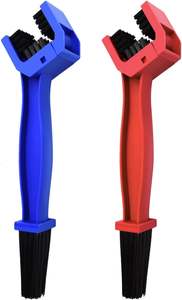 Cepillo para Limpiar Cadenas de Bicicleta o Motocicleta, Cepillo para Cadenas de Moto, 2 Piezas (Color, Azul y Rojo) - Product Image 2