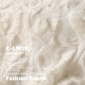 Nuevo diseño elástico Jacquard gasa tela pestañas tejidas <span class=keywords><strong>para</strong></span> ropa vestidos de boda faldas camisas disfraces - Product Image 4