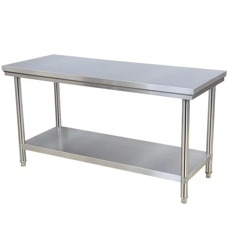 Commercial Kitchenware Restaurant Working Tables/201 304 Stainless Steel Prep Table Stainless Steel Worktable