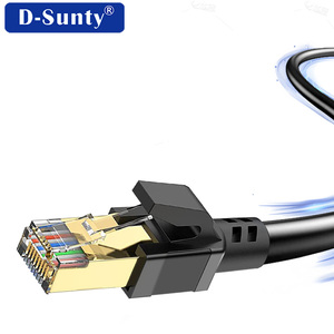 สายแพทช์แบน Cat8 เกรดอุตสาหกรรม 40Gbps ป้องกันสัญญาณรบกวน RJ45 ทองแดง OFC สำหรับระบบอัตโนมัติแขนหุ่นยนต์ AI - Product Image 2