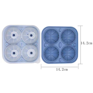 Moule à glace en silicone sans Bpa MHC avec couvercle et bac Libération facile Grandes boules Cercle 3D Basketball Round Ice Cube - Product Image 5