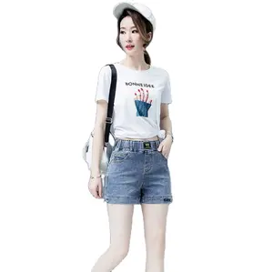 Best Seller Fashionable Design Summer Casual Women Blue Black Red Denim Jeans Shorts For Girl