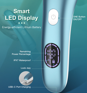 HT-578 Depiladora Eléctrica 3 en 1 para Mujer, Afeitadora para Rostro, Cuerpo y Bikini, Recargable por USB, IPX6 Azul - Product Image 3