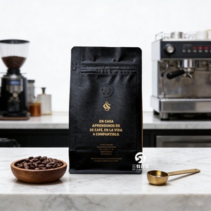 ถุงบรรจุภัณฑ์กาแฟผงกระดาษคราฟท์พิมพ์ลายตามสั่ง พร้อมวาล์ว  โลโก้ฟอยล์ทอง พิมพ์ยูวี ถุงแบบตั้งได้ - Product Image 2