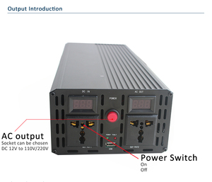 Convertisseur de courant continu en courant alternatif monophasé, chargeur de batterie 500W-1200W 12V-24V-110V-220V, réseau solaire, onde sinusoïdale modifiée, appareil ménager 90% - Product Image 5