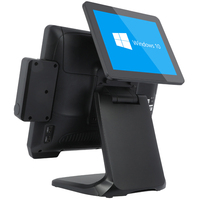 Terminal de point de vente POS Touch I5 I3 J1900, système de point de vente tout-en-un à double écran pour supermarché