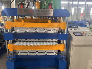 2024 Popular <strong>CNC</strong> Three Layer Roll <strong>Forming</strong> <strong>Machine</strong> Corrugated Zinc Roofing Sheet Metal Roof Making <strong>Machine</strong> <strong>Tile</strong> Making Machinery - Product Image 3