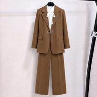 Ensemble de vêtements de travail pour femmes, veste à manches longues, pantalon de costume professionnel, ensemble de costume de bureau pour femmes, vente en gros