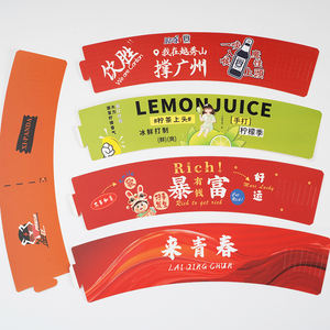 Individuelle Kaffeebecher-Manschetten aus Papier, Schaumstoff-Becherhülle für 12oz 16oz 20oz 22oz Milchtee- und Kaffeebecher, Rutschfest und Wärmeisolierend - Product Image 4