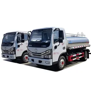 Dongfeng 5000L camion-citerne à eau potable en acier inoxydable 4x2 pour le transport du lait à vendre