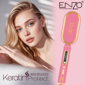 Peigne lisseur chauffant ENZO Ready Goods, lisseur céramique à ions négatifs pour des <span class=keywords><strong>cheveux</strong></span> lisses et sans frisottis - Product Image 2