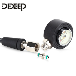 Manómetro de Buceo DIDEEP de Alta Presión, 350 Bar, Material Trenzado, Negro, Impermeable, Ajustable y Duradero - Product Image 3