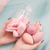 Ensemble d'éponges à maquillage violet rose, poudre à tamponner, sans latex, végan, doux, confortable, éponges à maquillage pour le mélange, ensemble de beauté