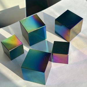 Cubo de Obsidiana Aura de Estilo Bohemio para Sanación Espiritual Natural, Venta al por Mayor, para Decoración del Hogar Única y Regalos Festivos - Product Image 5