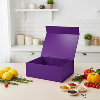 Boîte cadeau en papier personnalisée, boîte d'emballage en papier kraft ondulé violet, boîtes d'expédition, boîtes de colisage