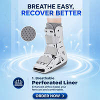 Botte de marche gonflable Achilles, orthèse réglable cheville-pied, protection 360 degrés, coussinet en éponge amovible, semelle antidérapante