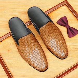 Men's Casual Business Leather Shoes <b>Lock</b> Engraved Lace-up Patent Leather Upper Waterproof and Wear-resistant Shoes - Product Image 1