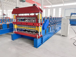 Layers Former for Color Coil Hot Selling Automatic Cutting Three Layer Corrugated Steel Roofing <b>Sheet</b> Roll Forming Machine - Product Image 6