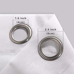 Rideaux occultants modernes en polyester imitation lin bleu marine JA pour <span class=keywords><strong>chambre</strong></span> d'enfant et hôpitaux, avec œillets pour fenêtre - Product Image 3