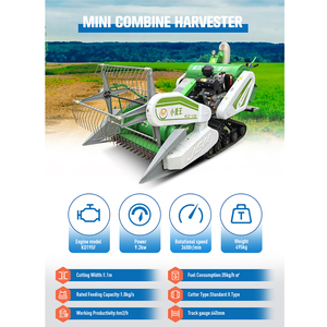 Máy gặt đập liên hợp mini tự động 13HP mới dùng cho lúa mì và lúa gạo - Product Image 5