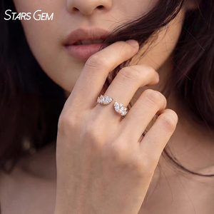Anillo de Diamantes de Laboratorio en Oro Sólido de 10k Starsgem, Anillos de Boda, Anillo de Diamantes para Aniversario - Product Image 2