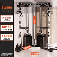 Machine d'entraînement multifonctionnelle intégrée en acier pour petits oiseaux, rack à squats, crossover de câbles, équipement de gym à domicile, cadre complet
