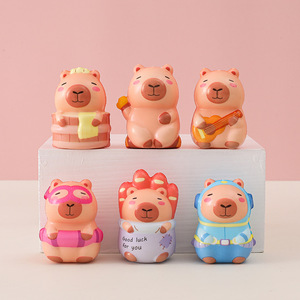 Capybara Taiyaki Squishy <b>Toy</b> Soft Cute Slow Rising Stress Relief <b>Desk</b> Decor Animal Figure Bulk Wholesale - Product Image 4