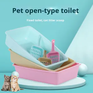 Halbgeschlossene Kunststoff-Katzentoilette mit Einfacher Reinigungsfunktion Umweltfreundliches & Langlebiges Design - Haustier-Reinigungsprodukte - Product Image 3