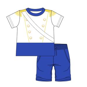 HIPPO KIDS Maillots de bain personnalisés pour garçons en bas âge, ensemble de maillots de bain deux pièces pour enfants, manches courtes, protection contre les éruptions cutanées, ensemble de plage, maillot de bain - Product Image 6
