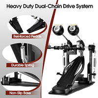 Beatello "Black Hawk" Direct-Drive Double Pedal - Speed-Optimized Bass Drum Pedals with Ultra-Responsive Action