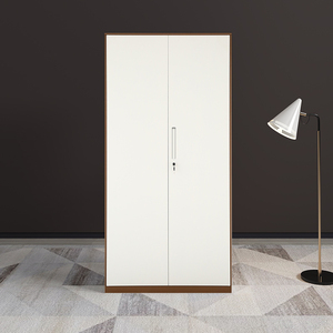 Armario de almacenamiento de metal con estante ajustable, archivador de Hierro de 2 puertas para el hogar, oficina, garaje, cocina moderna barata de acero para exteriores - Product Image 3