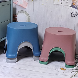 Tabouret en plastique épais 26x23x24 cm, siège de douche pour salle de bain, matériau PP, pour enfants et adultes - Product Image 1