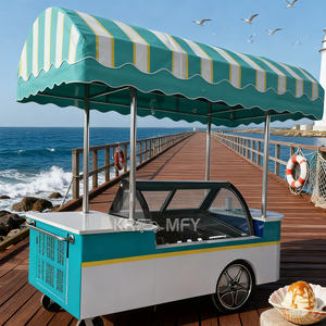 Chariot de vente ambulante de glaces et de sucettes glacées pour l'extérieur, modèle 2025, à vendre, congélateur à gelato italien, vélo - Product Image 2