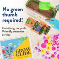 Kit de jardinage écologique en fibres végétales pour peinture et culture de fleurs, avec trou de drainage, pour activités créatives des enfants