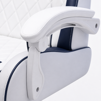 Chaise de jeu ALINUNU avec logo personnalisé en similicuir pour salle de jeu, chaise de jeu ergonomique à dossier haut avec repose-pieds