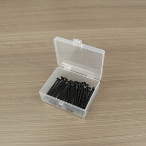 Transparent Plastic Storage Box Rectangle 8.5x6.7x3.6cm Covered For Jewelry Fishing Gear Parts - Product Image 4