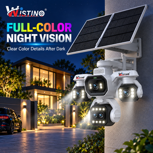 กล้องโซลาร์เซลล์ Wistino 4G รุ่นห้าเลนส์ สี่จอภาพ ซูม 18 เท่า ระบบตรวจจับความเคลื่อนไหวพร้อมสัญญาณเตือน  ออนไลน์ตลอด 24 ชั่วโมง 7 วันต่อสัปดาห์  แผงโซลาร์เซลล์ 2 แผง กล้อง Aov Solar - Product Image 4