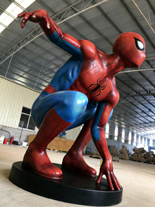 प्रामाणिक चमत्कार सुपरहीरो प्रतिमा: संग्रहकर्ताओं और वाणिज्यिक प्रदर्शन के लिए जीवन-आकार की फिबरग्लास स्पाइडर-मैन मूर्तिकला - Product Image 4