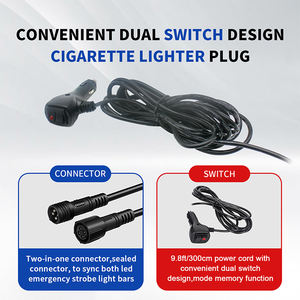 Barre Lumineuse Stroboscopique d'Urgence à <span class=keywords><strong>LED</strong></span> 12/24V - Feux d'Avertissement de Sécurité à Montage sur Pare-Brise/Tableau de Bord pour Véhicules d'Urgence - Product Image 4