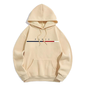 Sudadera con Capucha Corta de Alta Calidad para Hombre, Bordada, Oversize, con Bolsillo, 100% Algodón, Informal, Otoñal, Transpirable, Estilo Urbano - Product Image 1