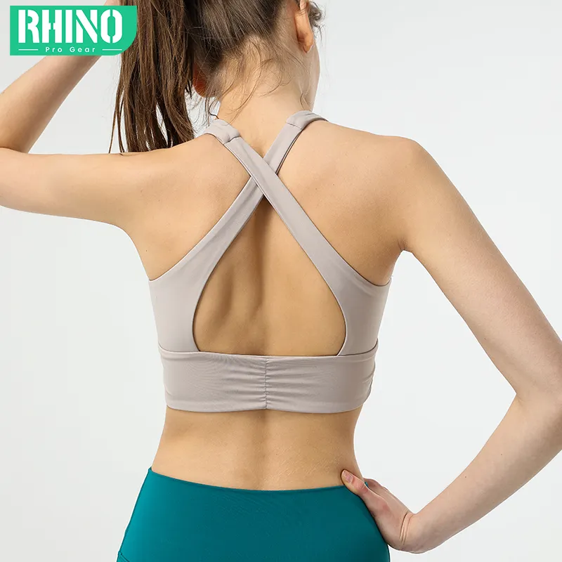Rhino Pro Gear Women Summer Soft Loose Comfort Quick Dry Crop T Shirt Breathable Sports Running Workout Yoga Tube Top