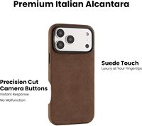 Étui de protection magnétique en Alcantara pour iPhone 18 Pro Max 18 Pro, housse en daim synthétique italien faite à la main, entièrement enveloppante, vente en gros OEM ODM