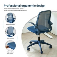 LN18XS Fauteuil de direction ergonomique moderne et coloré, inclinable, pivotant, pour bureau à domicile, avec accoudoirs rabattables