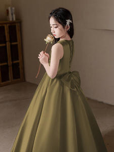 Robe longue de princesse pour filles de 10 à 14 ans, style petite hôtesse, pour spectacle et concours - Product Image 6