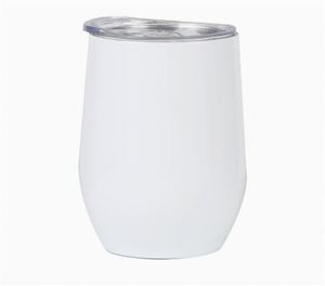 Verre à vin sans pied en acier inoxydable à double paroi, cadeau d'anniversaire pour femmes, option de logo personnalisé ASM09 - Product Image 1