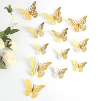 Matériel papillon 3D, autocollants muraux papillon, autocollants décoratifs pour chambre et salon