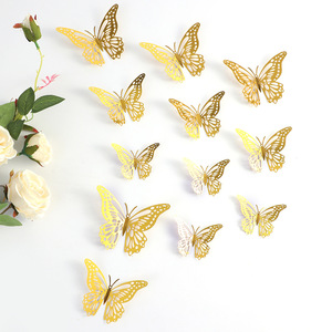 Matériau PET papillon 3D, autocollants muraux papillon, autocollants de décoration pour chambre et salon - Product Image 2